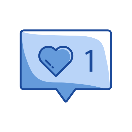 Heart, love, one like icon
